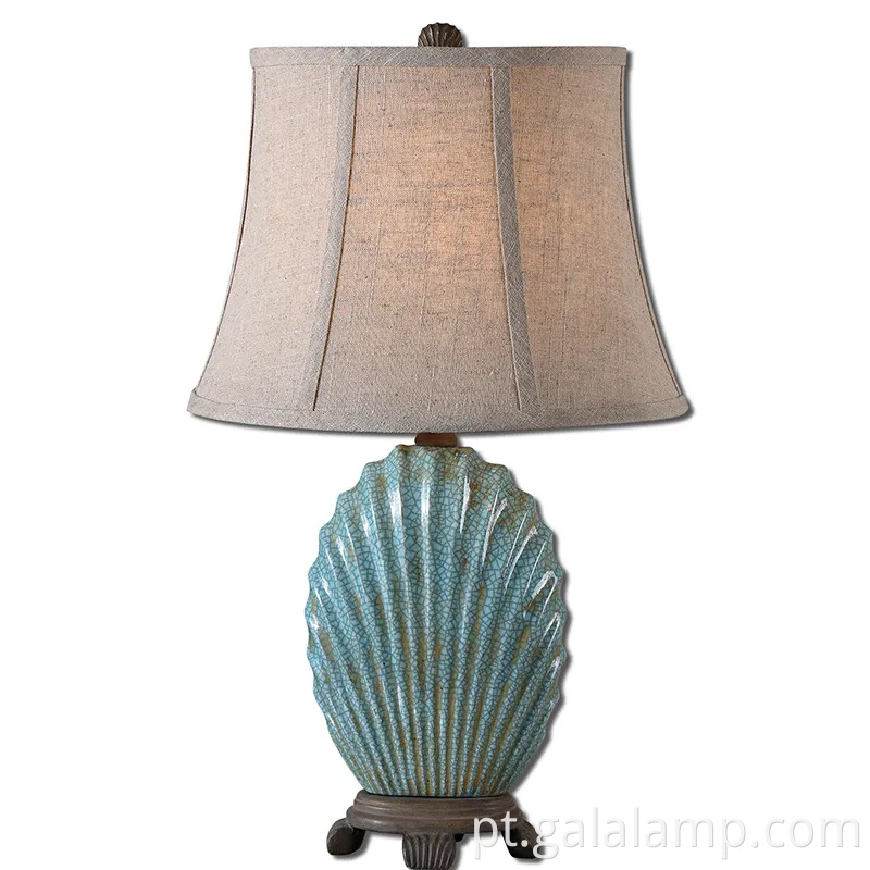 Candeeiro de mesa de cerâmica vintage elegante para decoração do quarto